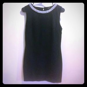 Black mini evening dress